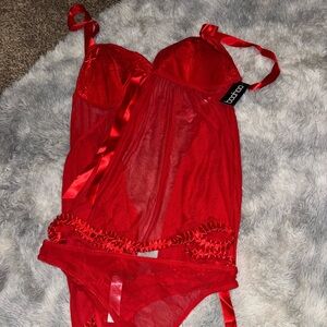 Red Lingerie Set